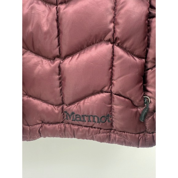 Marmot Down‎ Puffer Jacket Women's Medium Lightweight Quilted Full Zip Burgundy - Picture 2 of 10